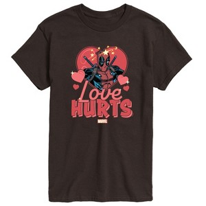 Men's - Marvel - Valentine's Day Love Hurts Short Sleeve Graphic T-Shirt - 1 of 4