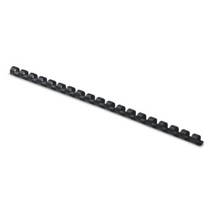 Fellowes Plastic Comb Bindings 1/4" Diameter 20 Sheet Capacity Black 100 Combs/Pack 52366 - 1 of 4