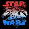 Men's Star Wars: A New Hope Patriotic Vintage Millennium Falcon T-Shirt - image 2 of 4