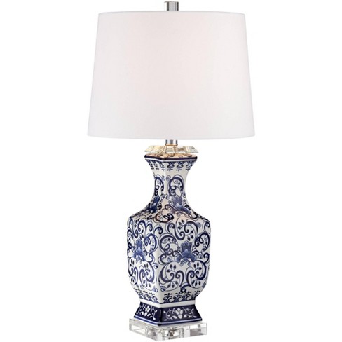 Barnes And Ivy Traditional Asian-inspired Table Lamp With Dimmer 28 ...