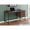 Monarch Specialties Computer Desk Home Office Laptop Storage Drawers 55InchL Work Metal Laminate Brown Black Contemporary Modern - 2 of 4