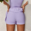 Anna-Kaci Active Women's High Waist Pleated Skort with Built-In Shorts and Asymmetrical Wrap Design - 4 of 4