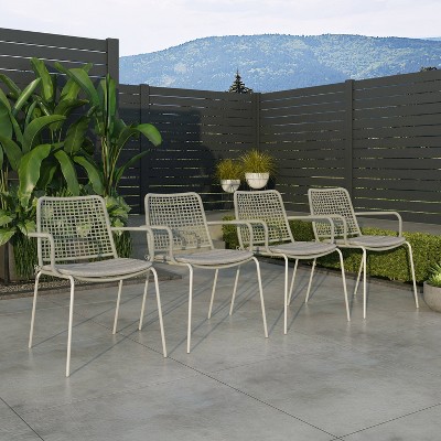 Toremore 4pc Chair Set Steel & Rope - Amazonia