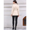 INSPIRE CHIC Women's Winter Single Breasted Shawl Collar A Line Outerwear Pea Trench Coats with Belt - 3 of 4