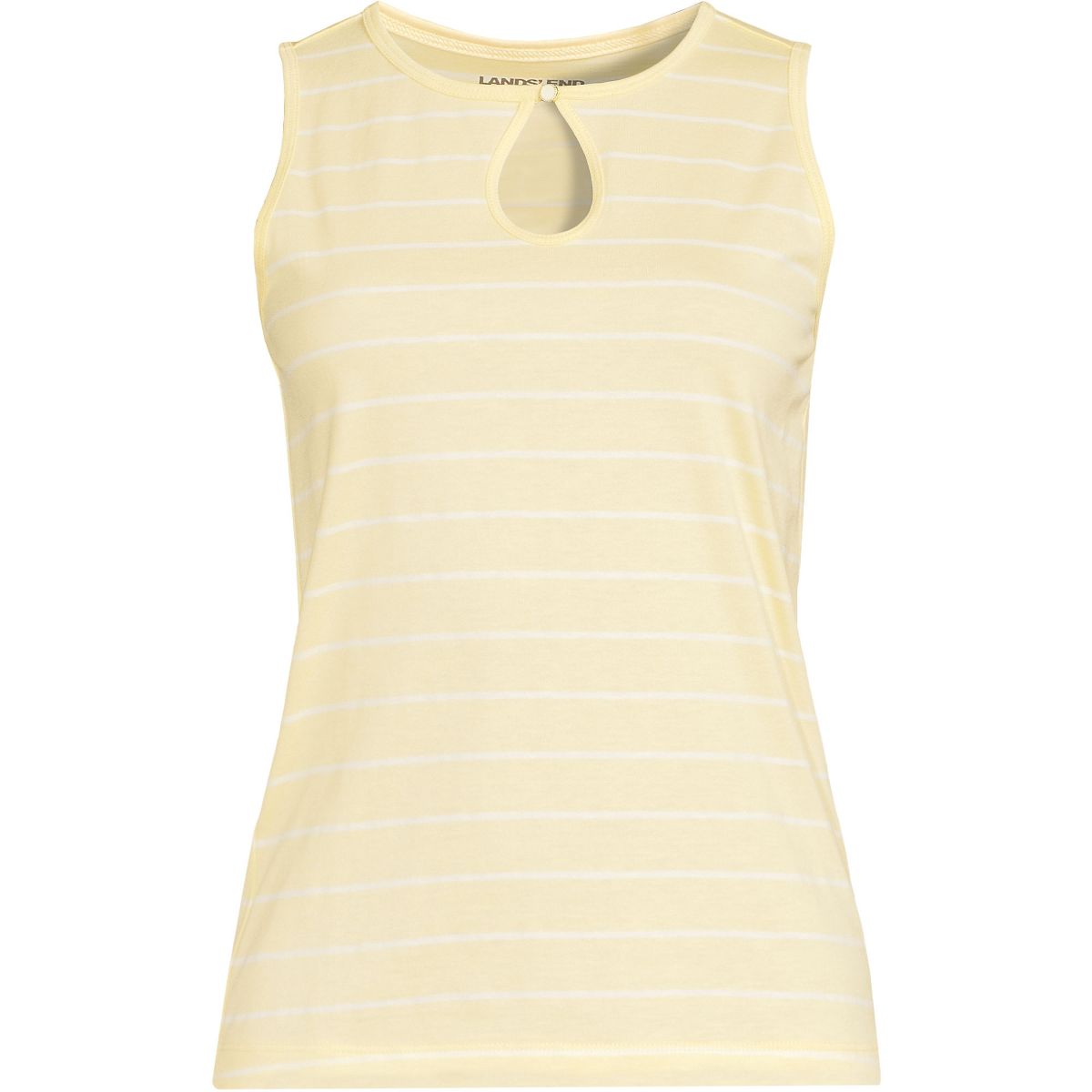 Lands' End Women's Supima Keyhole Tank - thumbnail 3