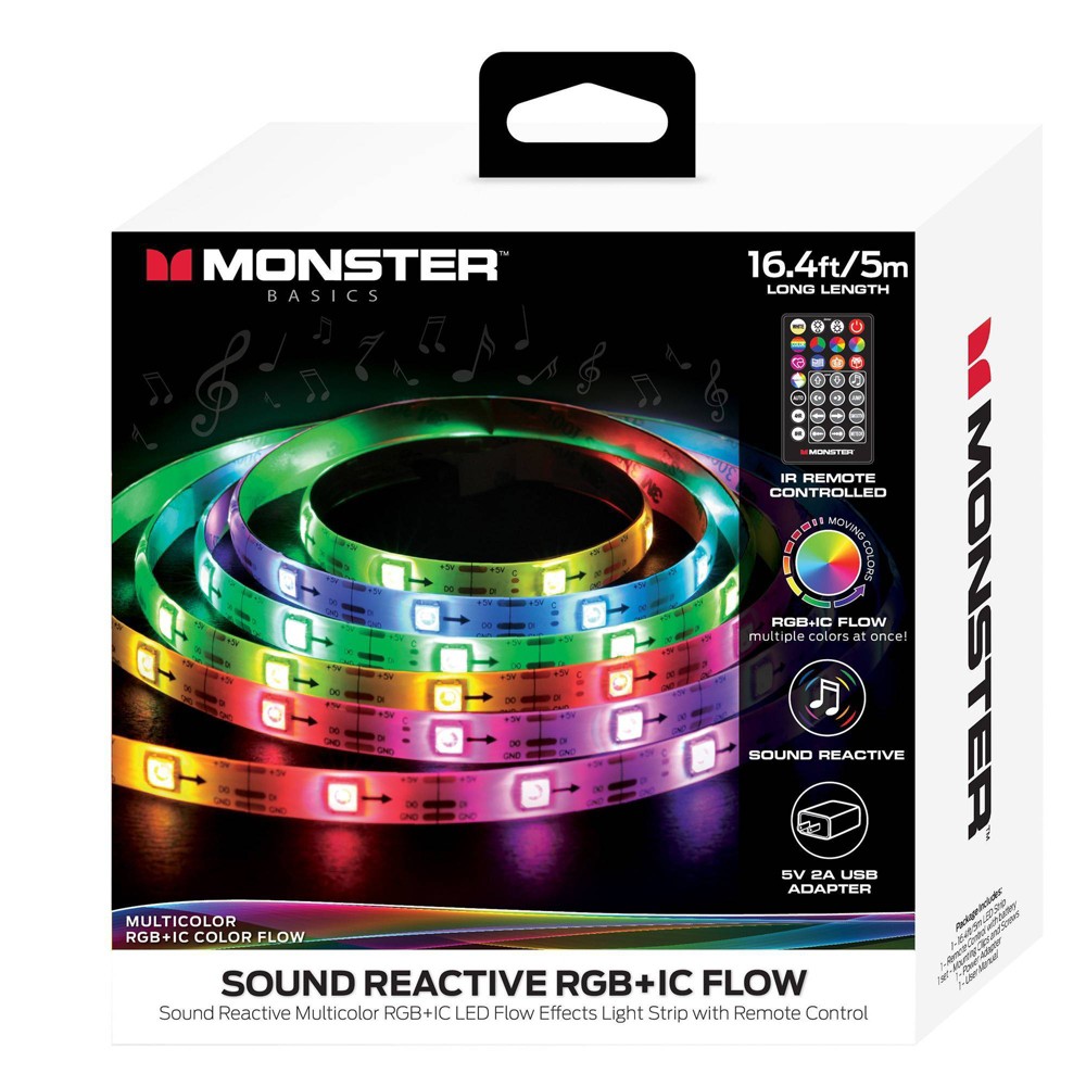 Photos - Other interior and decor Monster 5m RGB IC LED Light Strip with Flow Feature Indoor 