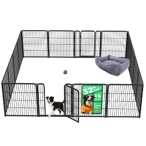 FXW Homeplus Indoor Dog Playpen - Stress-Free and Safe Play,Panels for Puppy and Small Dogs, Black│Patented - 1 of 4