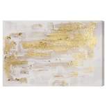 16" x 24" Pure Love Abstract Unframed Canvas Wall Art in Gold - Unbranded