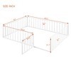 CAVINAS Kids Montessori Bed with Door,Versatile Metal Floor Bed with Fence,Twin/Full/Queen Size Toddler Bed for Bedroom Playroom,Black/White/Pink - 3 of 4