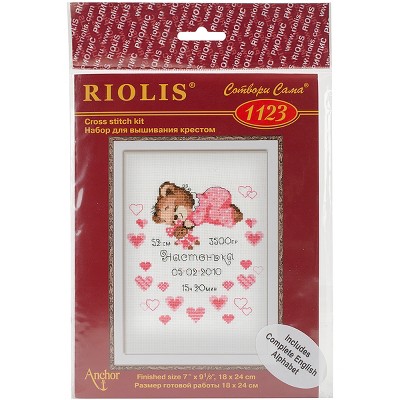 Riolis Counted Cross Stitch Kit 6X6-Hello, Little One! Girl (18 Count)