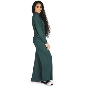 Memoi Women's Turtleneck Sweater and Knit Pants Lounge Set - 1 of 4