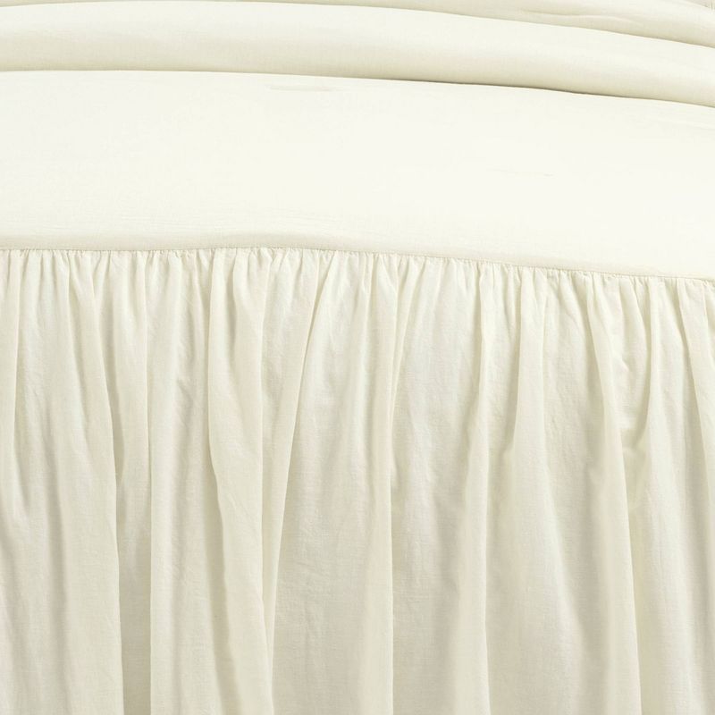 3pc Belgian Flax Prewashed Linen Rich Cotton Blend Bedspread Set - Lush Décor, 4 of 13