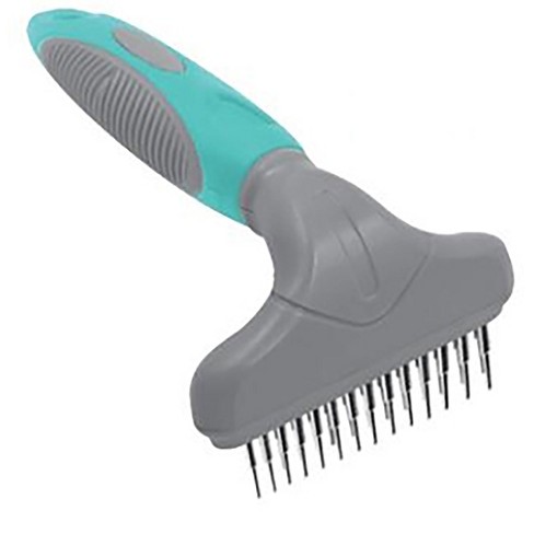 Dog With Undercoat Rake Dog Combing Large Small Dogs Cats And Rabbits Rake  Comb Double Row Hair Removal Brush Puppy Hair Brush Not Pointed Steel Pin