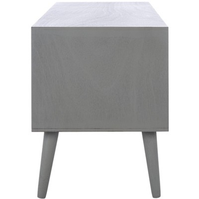 Sorrel Mid-Century 51" Distressed Grey Media Stand with Cabinet