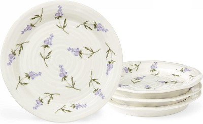 Portmeirion Sophie Conran Lavandula 11-inch Porcelain Dinner Plates, Set Of  4, Lavender Sprig Border Design, Microwave And Dishwasher Safe : Target