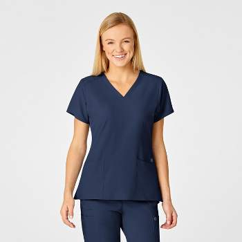 Skechers By Barco - Vitality Women's Electra 3-pocket Ribbed V-neck Scrub  Top X Small Black : Target