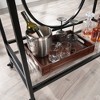 Kitchen Cart with Two Safety-tempered Glass Shelves and Locking Casters - 4 of 4