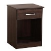 HomeStock Wenge Nightstand with Rich Finish, 24x18x16 Compact Bedside Table for Bedroom Storage, Lamps and Essentials - 2 of 4