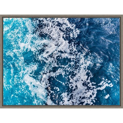 Amanti Art Turbulent Tasman Sea V by Eva Bane Canvas Wall Art Print Framed 30 x 23-in.
