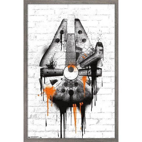 Trends International Michael Jordan - Black and White Wall Poster, 22.375  x 34, Black Framed Version