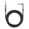 Clef Audio Labs Instrument Guitar Cable, 10ft - 1/4 inch TS Straight to Right Angle Electric bass Guitar AMP Cord PVC Jacket - 3 of 4