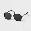 Men's Metal Aviator Sunglasses - Goodfellow & Co™ Black - image 2 of 2