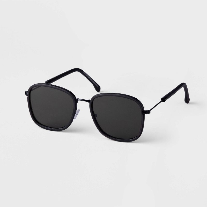 Men&#39;s Metal Aviator Sunglasses - Goodfellow &#38; Co&#8482; Black, 2 of 3