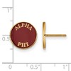 Black Bow Jewelry 14k Yellow Gold Plated Sterling Silver Alpha Phi Greek Life Stud Earring - image 2 of 3