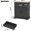 Coucheta Kitchen Storage Cabinet, Buffet Cabinet with Storage, Coffee Bar with 2 Drawers and 2 Doors, Floor Sideboard Buffet for Living Room(black) - 2 of 4