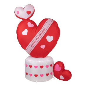 Northlight LED Lighted Inflatable Valentine's Day Rotating Heart Outdoor Decoration - 5' - 1 of 4