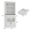 70" Tall Kitchen Pantry Cabinet - with Drawer & Glass Doors, Floor Cabinet for Office, Living Room, Dining Room, Entryway, Bathroom - 3 of 4