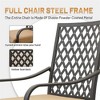 DOMETOUR Outdoor Swivel Bar Stools, High Bistro Chairs with Cushions for Garden/Balcony/Deck, Khaki (Set of 2) - 3 of 4