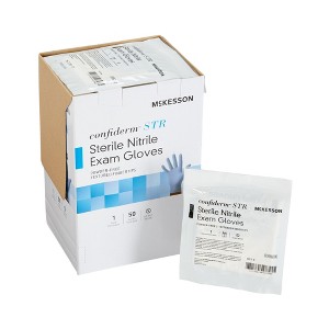 McKesson STR Nitrile Exam Gloves, Blue, Size XL, 50 Count, 1 Box - 1 of 4