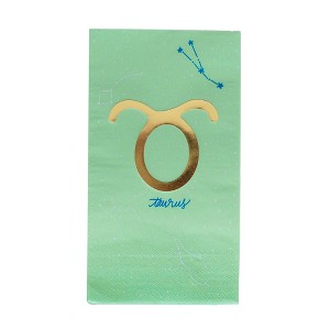 Jollity & Co. - Zodiac Taurus Guest Napkins - Pack of 16 Paper Napkins - 1 of 4