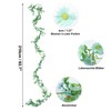 Unique Bargains Artificial Flowers Hanging Vine Plastic Flowers Vine Garland 82.7" Blue Cyan 2 Pcs - 2 of 4