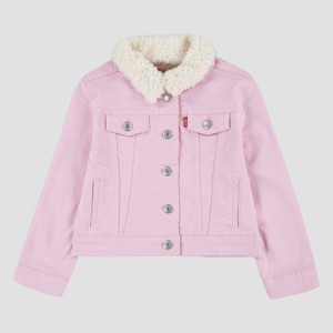 Levi's® Toddler Girls' Faux Shearling Trucker Jacket - Pink - 1 of 4