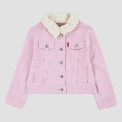 Pink levi denim store jacket