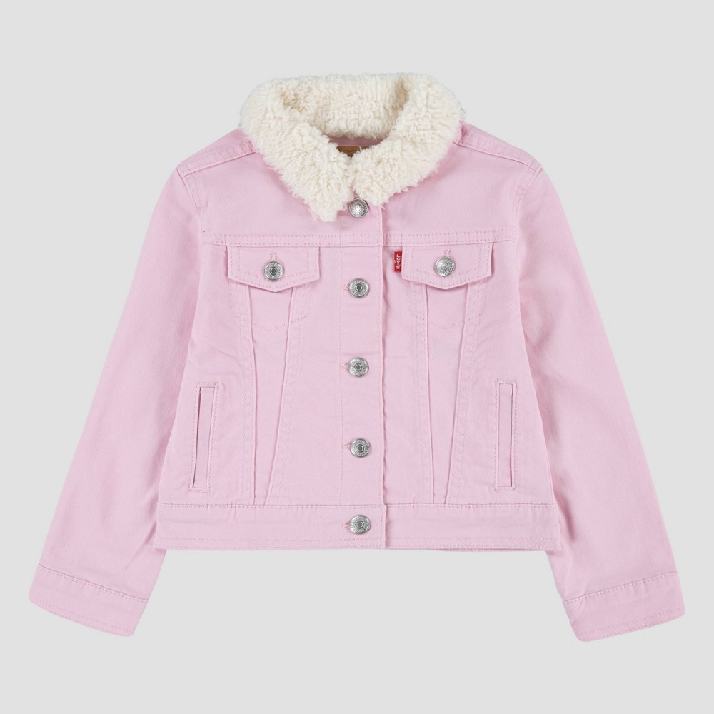 Levi's® Toddler Girls' Faux Shearling Trucker Jacket - Pink 4T