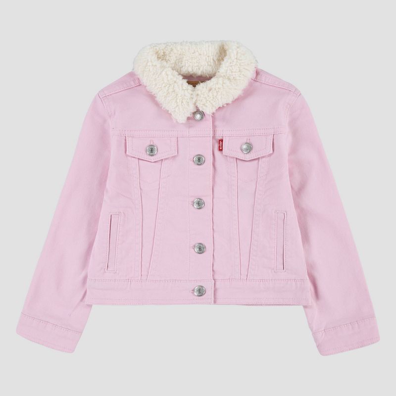Levi's® Toddler Girls' Faux Shearling Trucker Jacket - Pink, 1 of 5