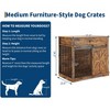 37.8" Wood Dog Crate Furniture, Chew-Resistant Indoor Dog Kennel with Sliding Barn Door, Decorative Dog House Side Table for Small/Medium Dogs - 2 of 4