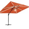 Sonkuki 11.5×9FT Offset Outdoor Solar LED Patio Aluminum Cantilever Umbrella with Infinite Canopy Angle Adjustment - 2 of 4