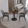 Leisuremod Vail Round Top Dining Table with MDF Top and Black Steel Base for Kitchen, Dining, and Pub - 3 of 4