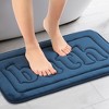 Unique Bargains Non-Skid Memory Foam Water Absorbent Quick Dry Soft Bathroom Rugs 2 Pcs - image 2 of 4