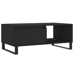 vidaXL Coffee Table Black Engineered wood Medium Storage Coffee Table - 1 of 4
