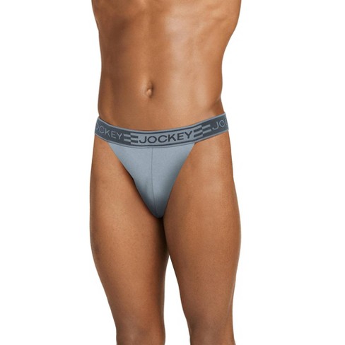 Jockey Men's Sport Cooling Mesh Performance String Bikini XL Platinum Grey