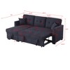 MYINDA L-shaped Combination Sofa, Convertible into Bed with Storage Space, Suitable for Living Room Office, Dark Blue - 2 of 4