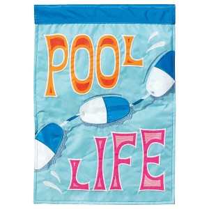 Magnolia Garden Pool Life Floaties 13 x 18 Inch Polyester Garden Flag - 1 of 2