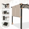 EAGLE PEAK 10'x10' Outdoor Pergola with Retractable Sunshade Canopy, Beige - 3 of 4