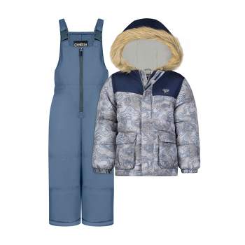 OshKosh B'gosh® Toddler Boys' Camouflage Snow Bib and Jacket Set Blue 12M