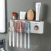 Ridstar Wall-Mounted Bathroom Accessory Set with Toothpaste Dispenser and Triple-Cup Toothbrush Holder-White - 4 of 4